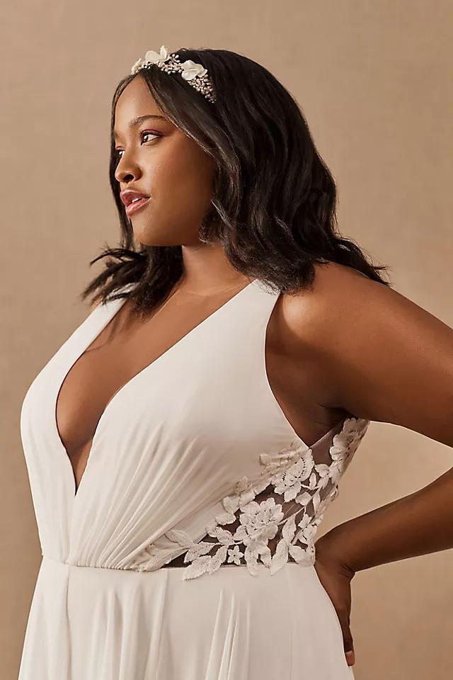 Jenny by Jenny Yoo Elinor Deep V-Neck Lace & Illusion Wedding Gown Product Image