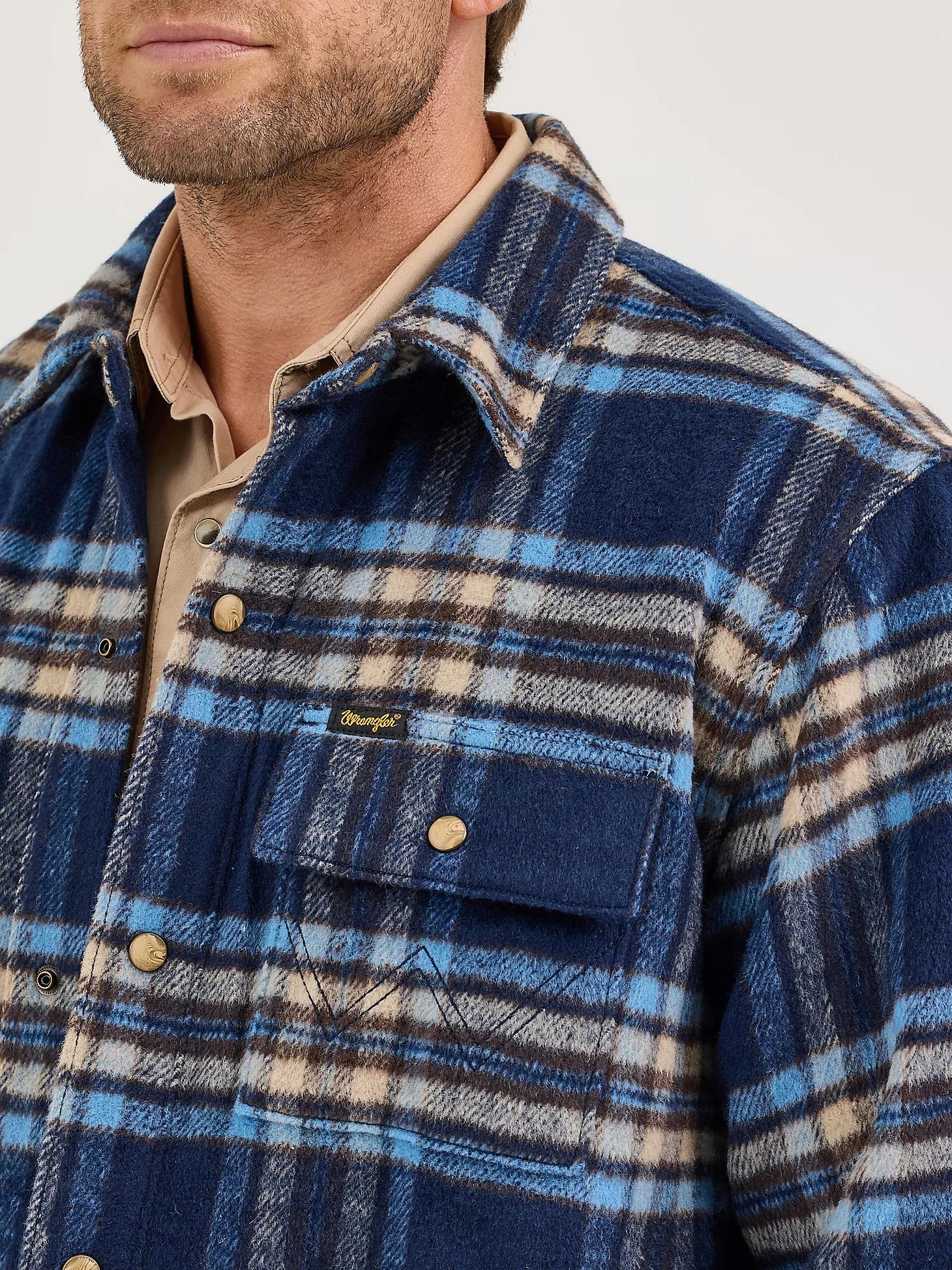 Men's Wrangler Quilt Lined Flannel Shirt Jacket | Men's JACKETS & OUTERWEAR | Wrangler® Product Image