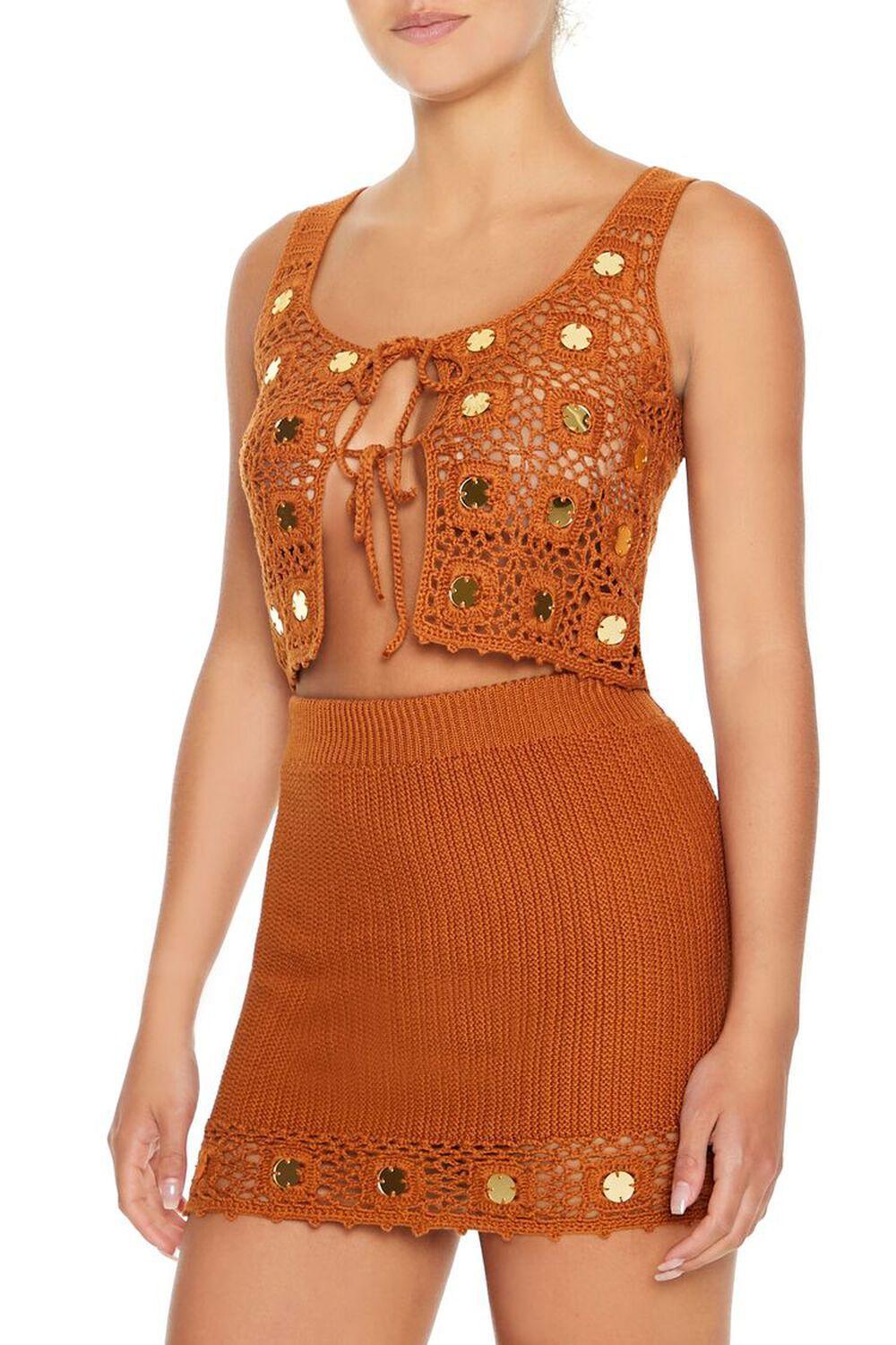 Sweater-Knit Tie-Front Crop Top | Forever 21 Product Image