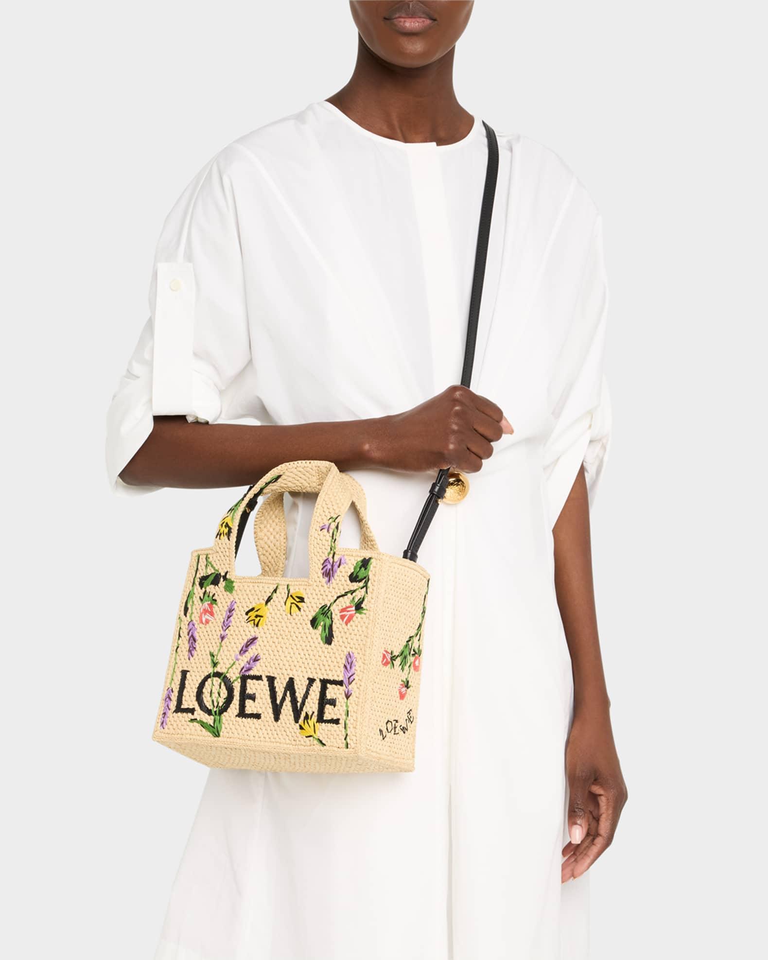 x Paula’s Ibiza Small Flower Tote Bag in Raffia Product Image