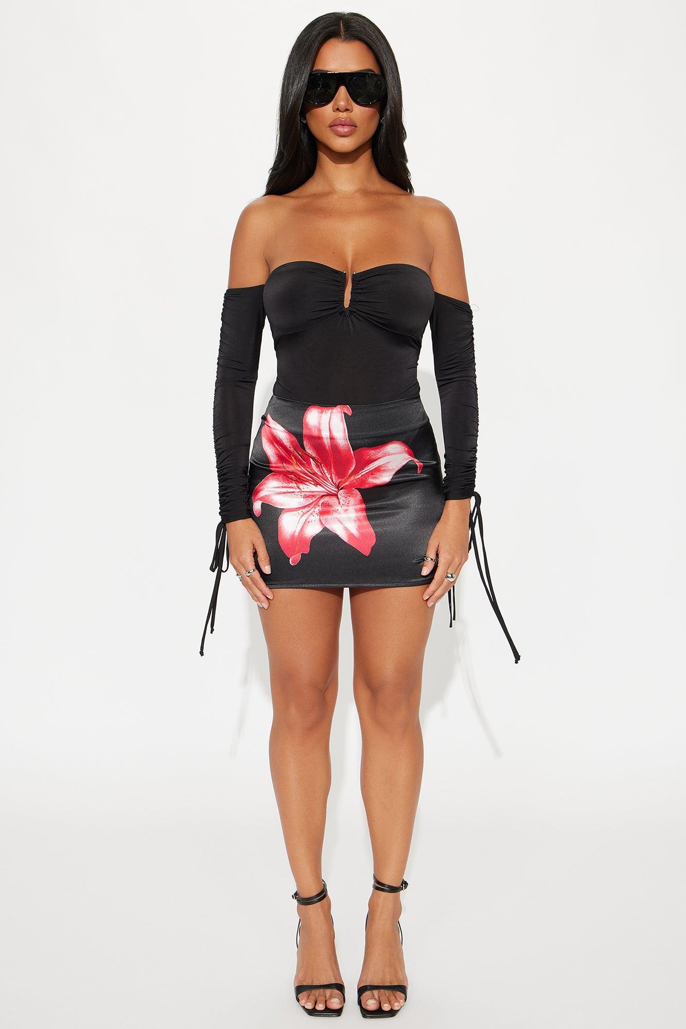 Mesmerizing Day Ruched Off Shoulder Bodysuit - Black Product Image