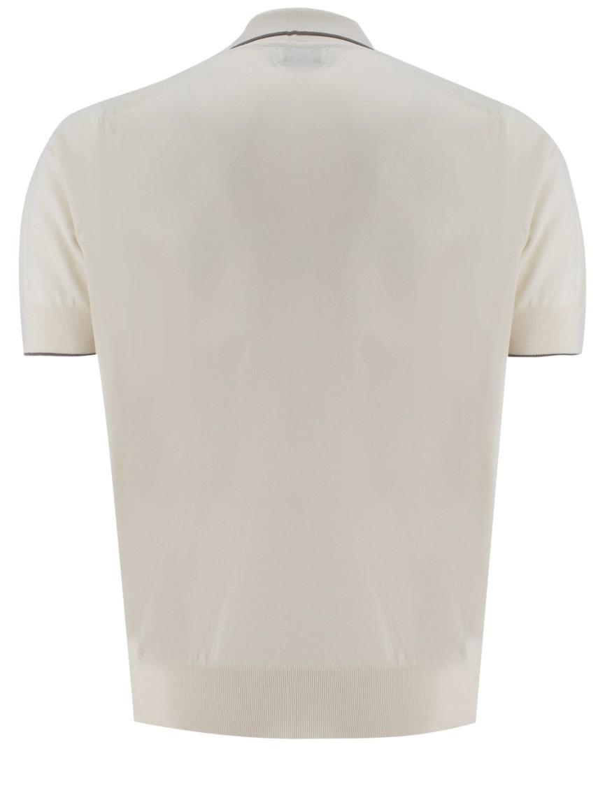 BRUNELLO CUCINELLI Cotton Polo Shirt In 2832+2421 Product Image