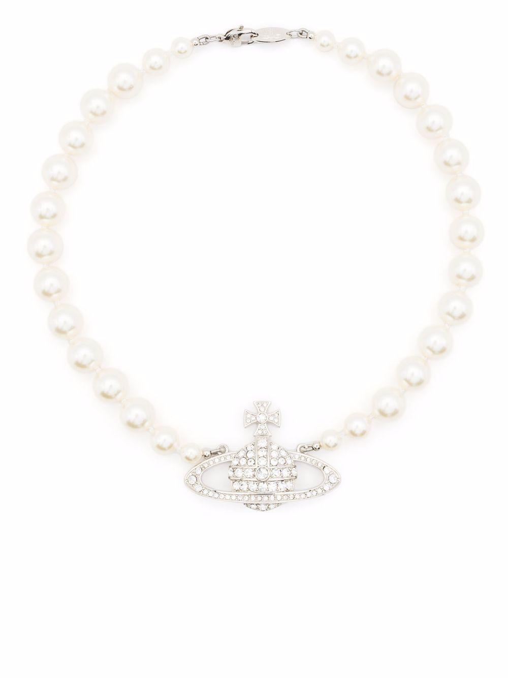 Imogene crystal-orb pearl necklace Product Image