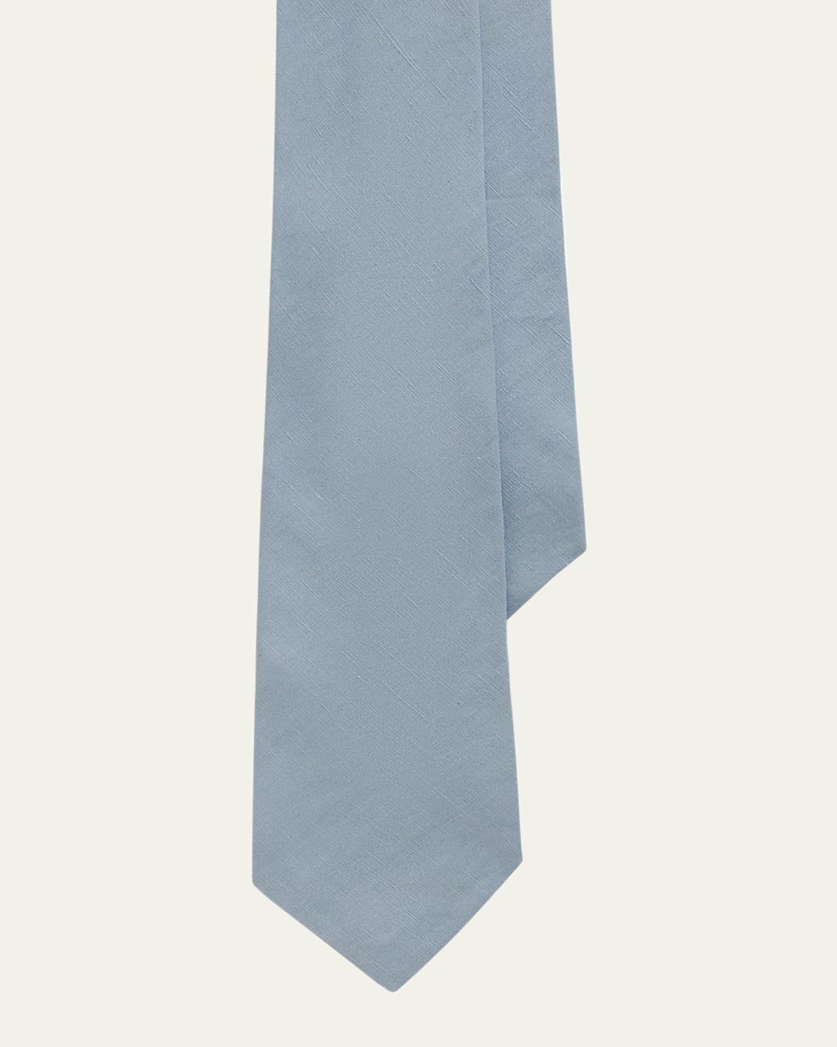 Mens Silk-Linen Textured Tie Product Image