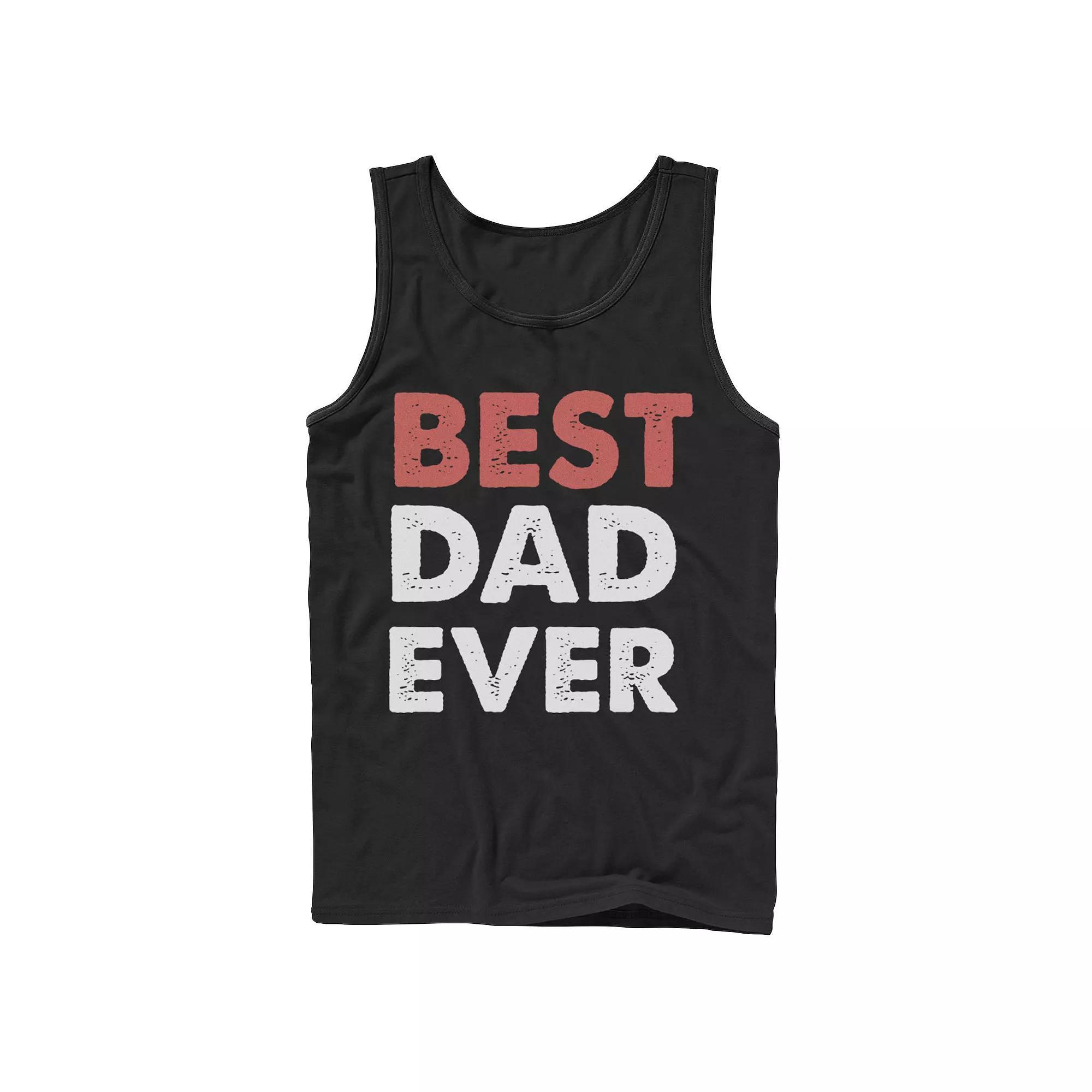 Men's Father's Day Best Dad Ever Status Tank Top, Size: XL, Black Product Image