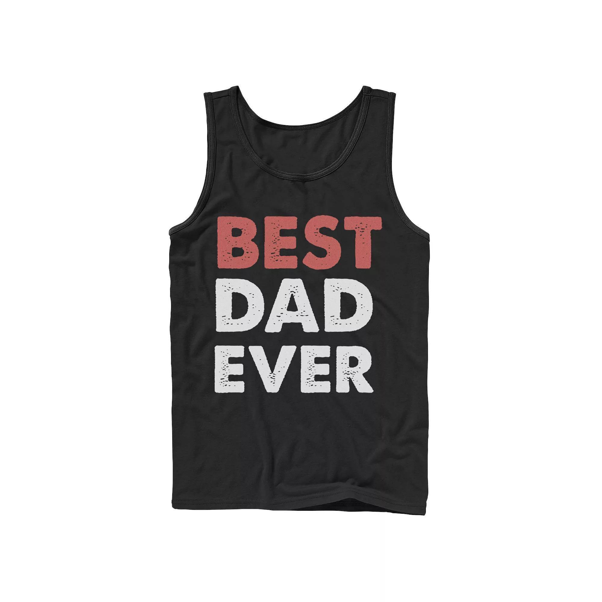 Men's Father's Day Best Dad Ever Status Tank Top, Size: XL, Black Product Image