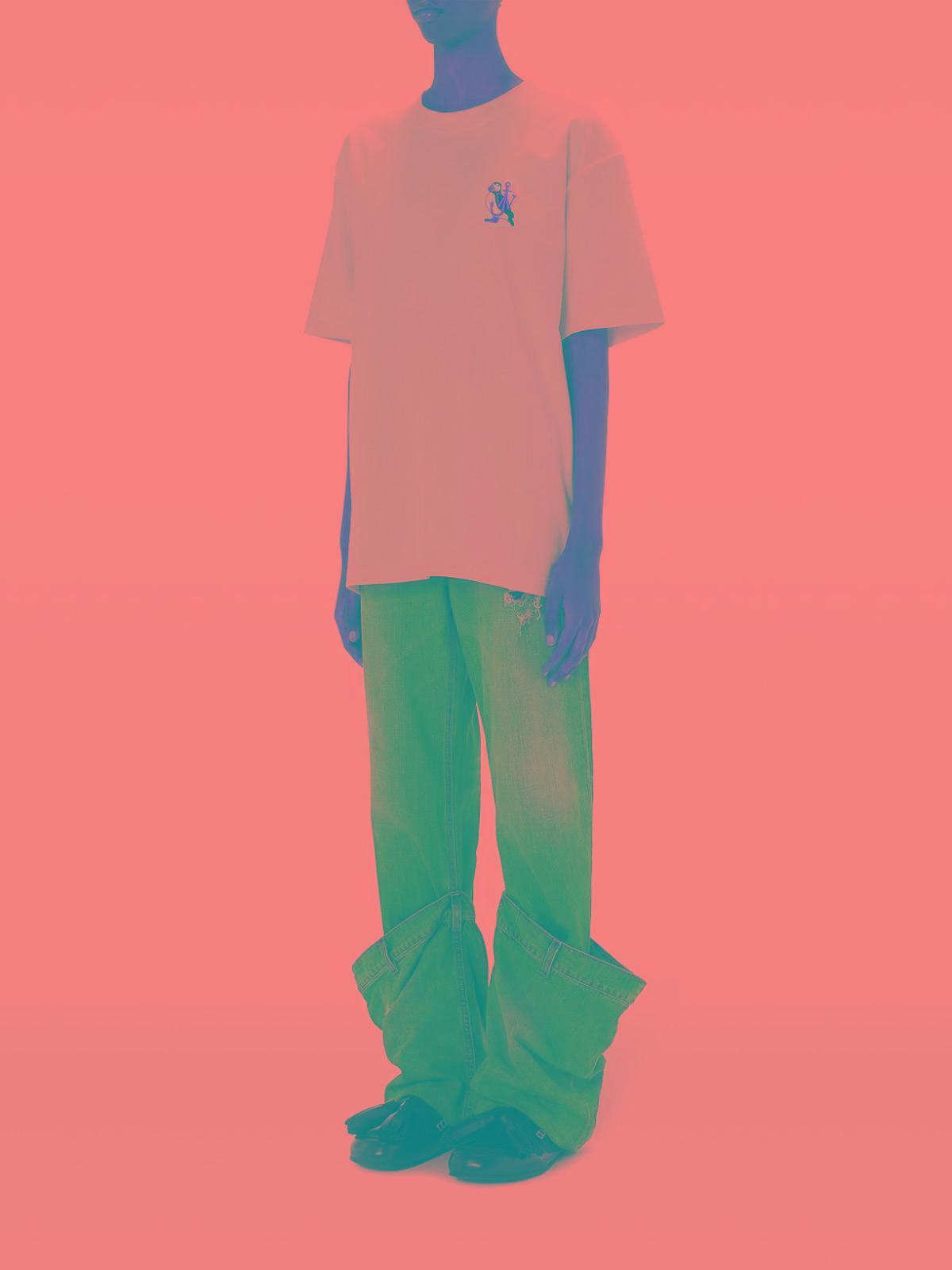 JW ANDERSON T-shirt With Canary Embroidery In White Product Image