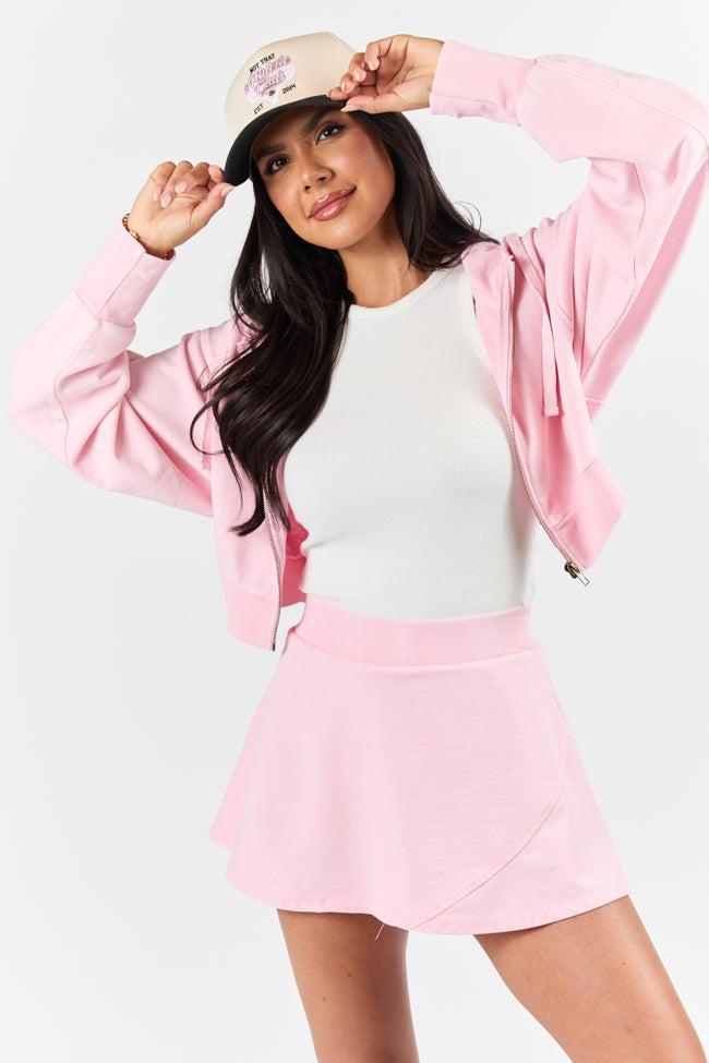 One On One Pink Fleece Skort SALE Product Image