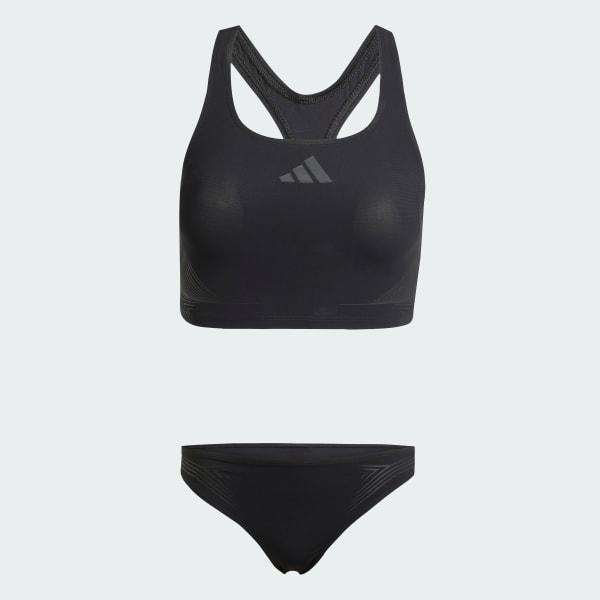 adidas Lanelux Y-Back Bikini Black 12 Womens Product Image