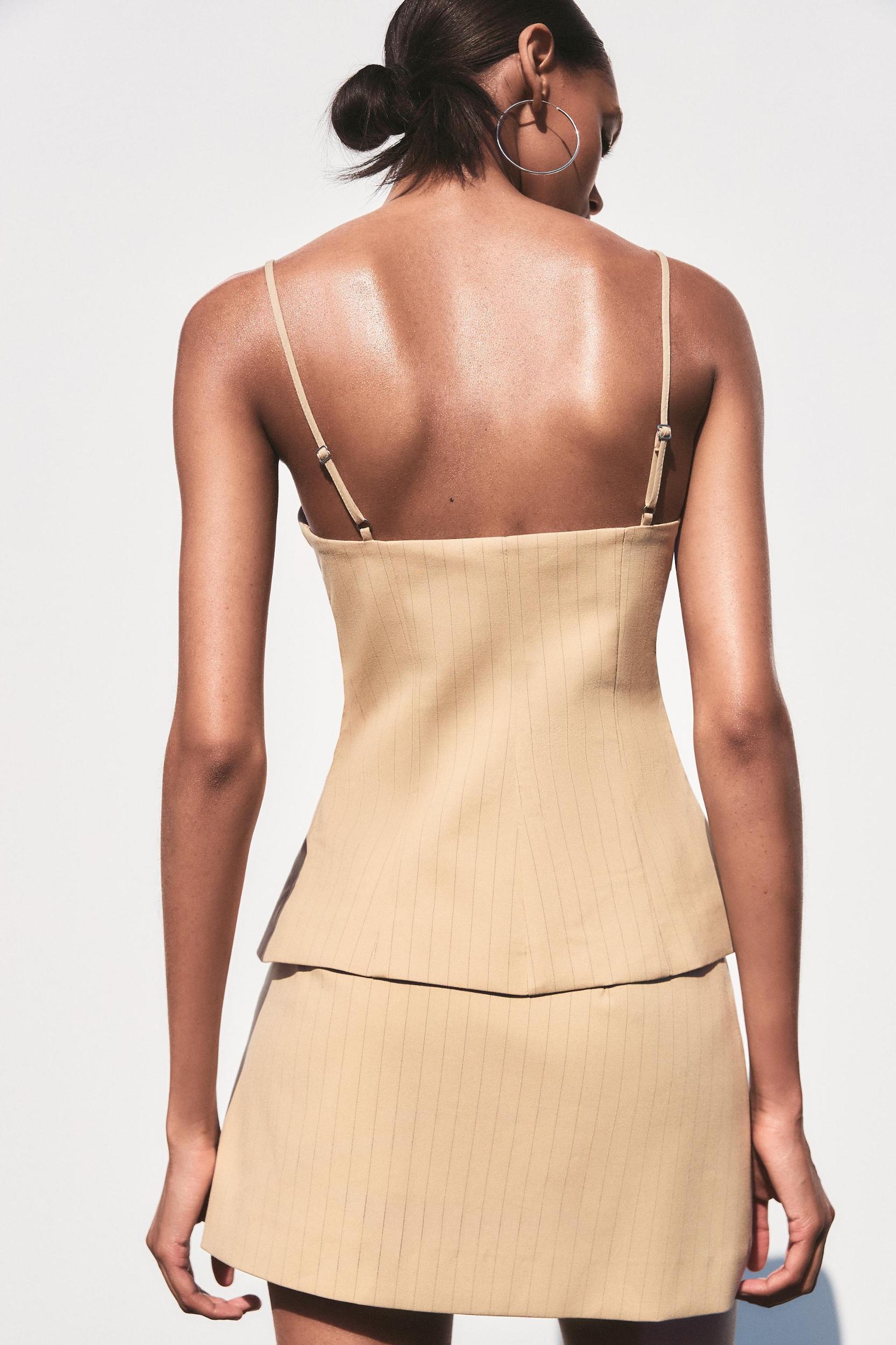 PLEATED STRIPE TOP Product Image