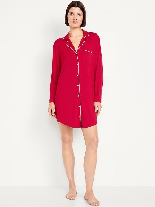 Knit Jersey Sleep Shirt Product Image