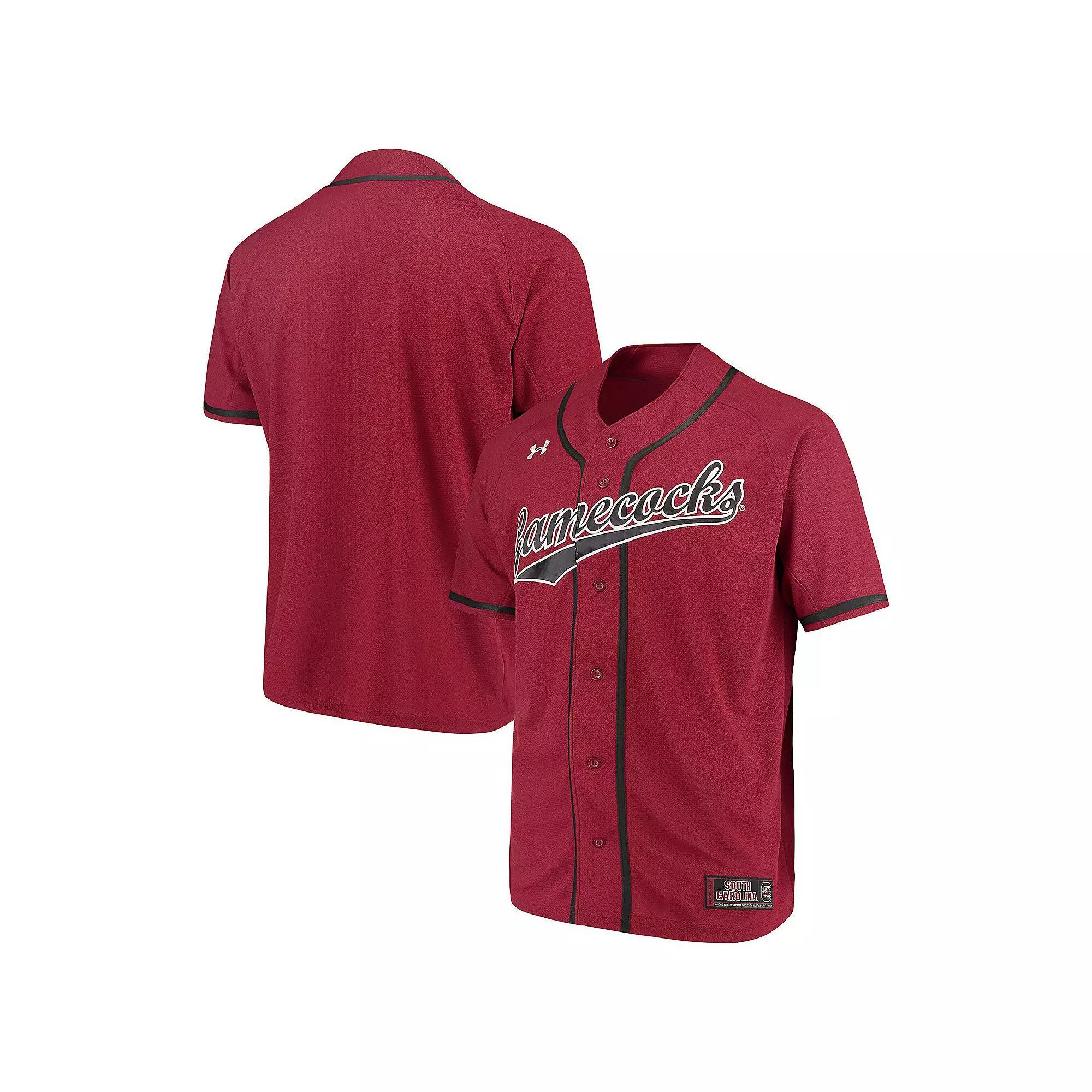 Men's Under Armour Garnet South Carolina Gamecocks Performance Replica Baseball Jersey, Size: Small, Red Product Image