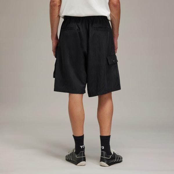 adidas Y-3 Washed Twill Shorts Black 2XL Mens Product Image