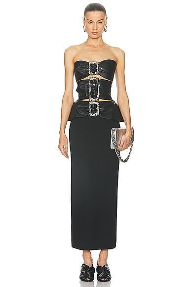 Mix Buckle Long Dress Product Image