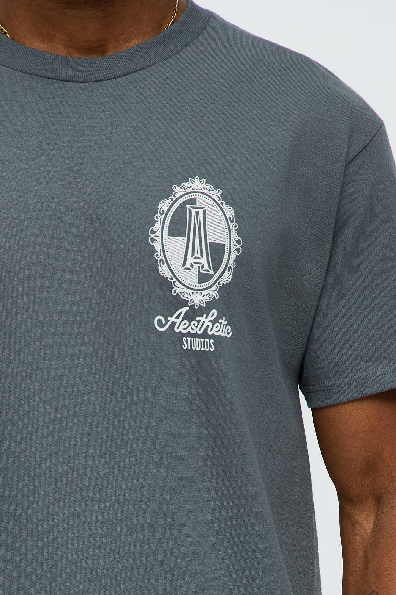 Aesthetics LA California Short Sleeve Tee - Charcoal Product Image