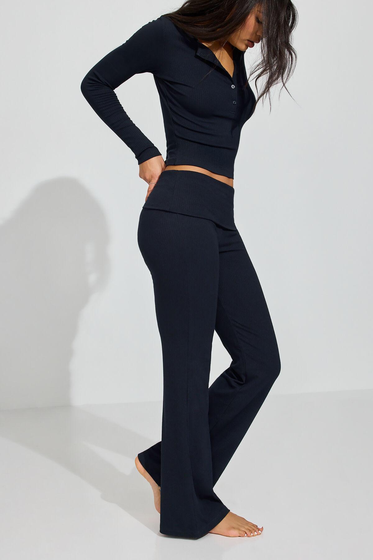 Rib Foldover Pants Product Image