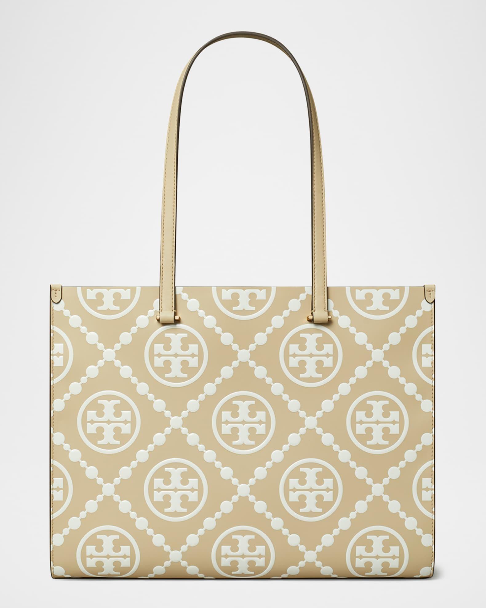 T Monogram Embossed Leather Tote Bag Product Image