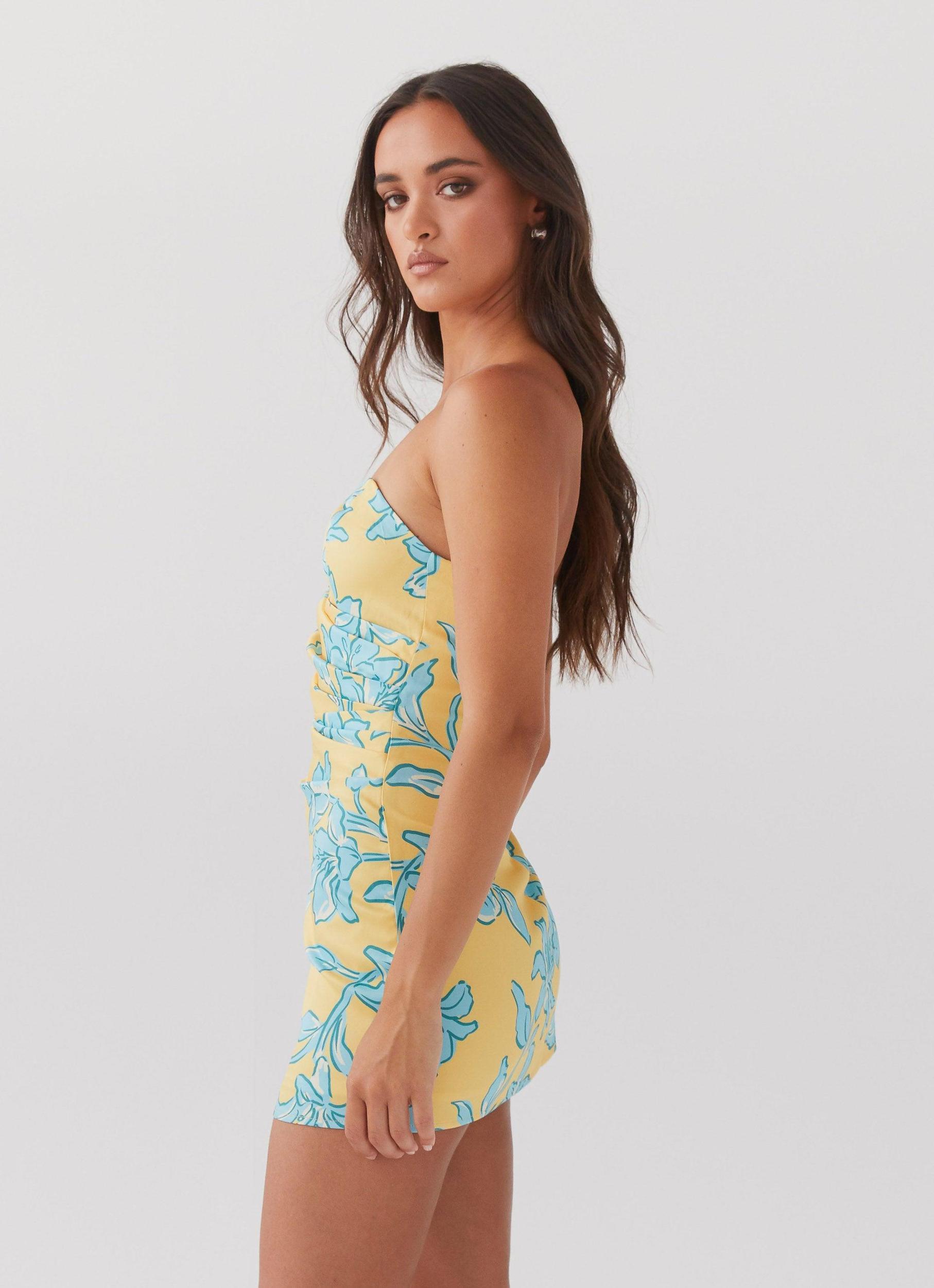 Tuscany Mini Dress - Golden Bloom Product Image