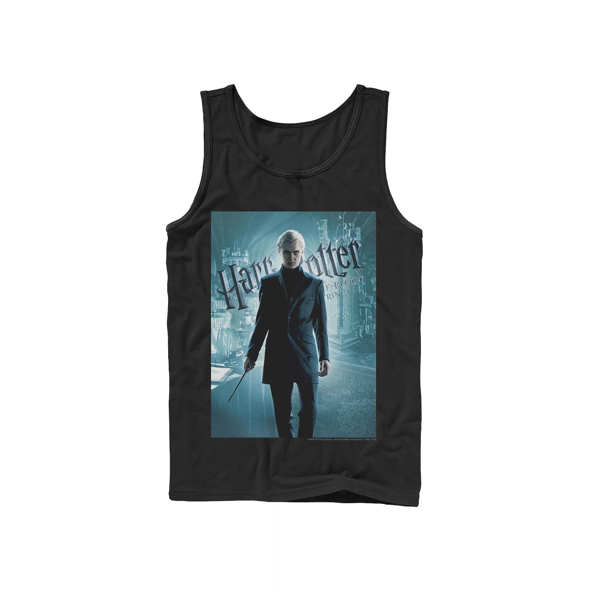 Men's Harry Potter Half-Blood Prince Draco Malfoy Character Poster Graphic Tank Top, Size: XL, Black Product Image