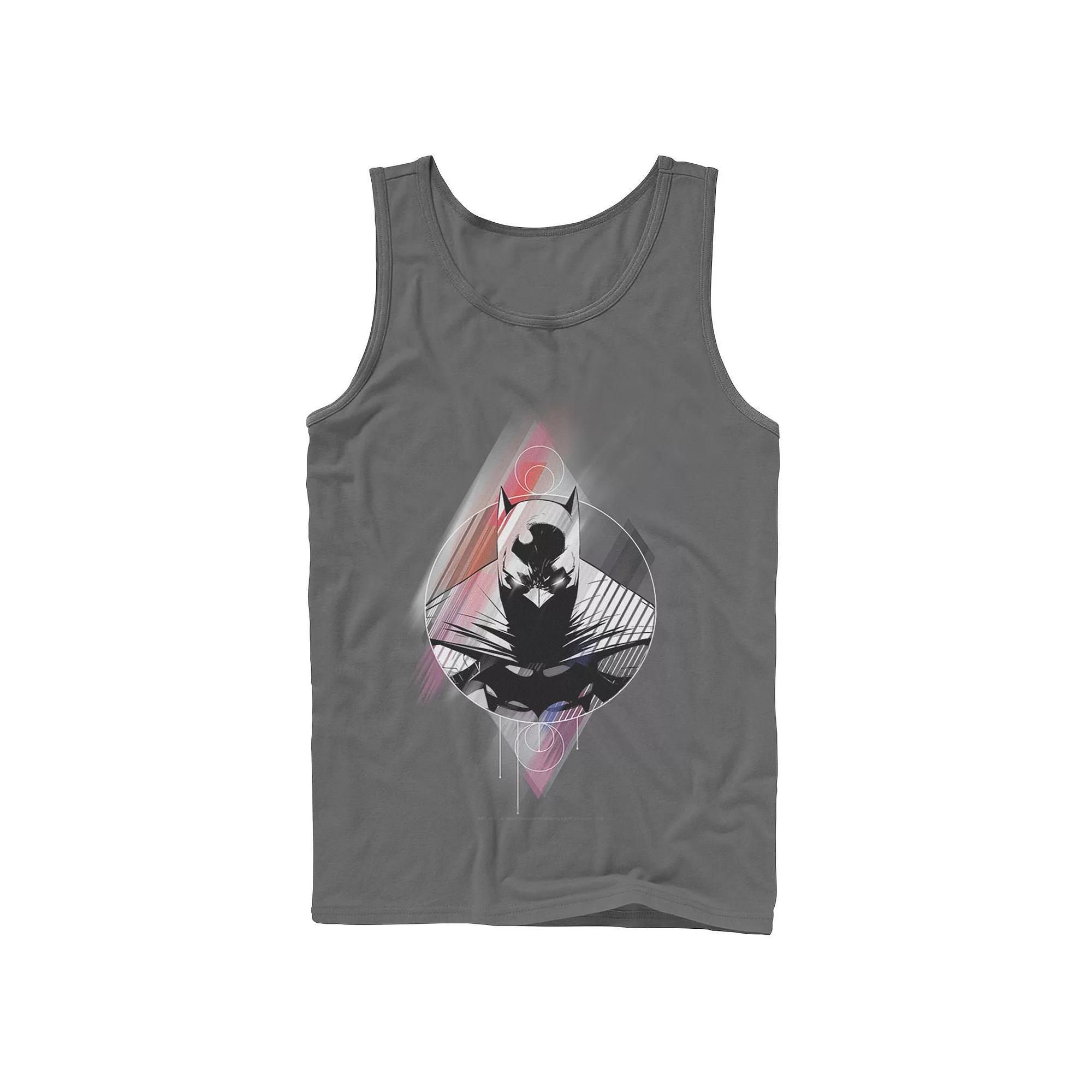 Mens DC Comics Batman Diamond Portrait Poster Tank Top Grey Product Image