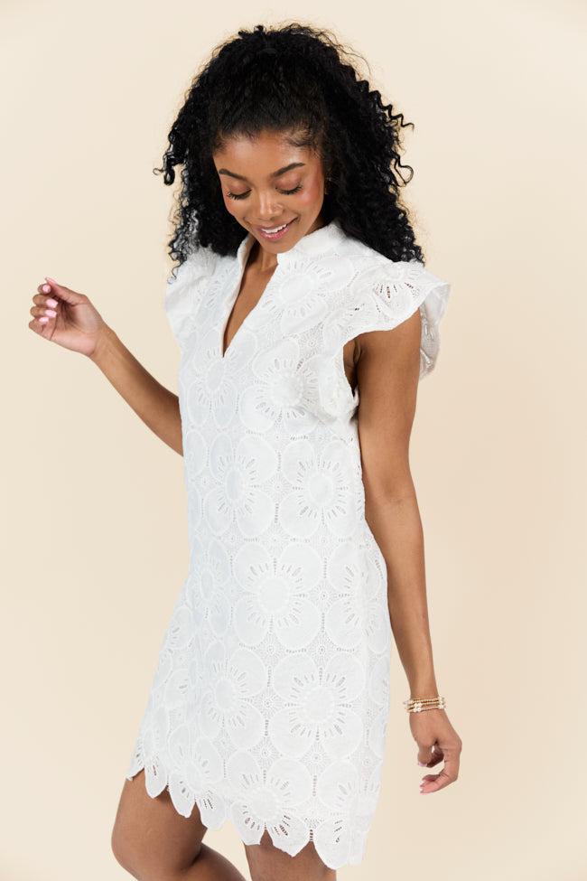 Thoughts Of You White Shift Dress FINAL SALE Product Image