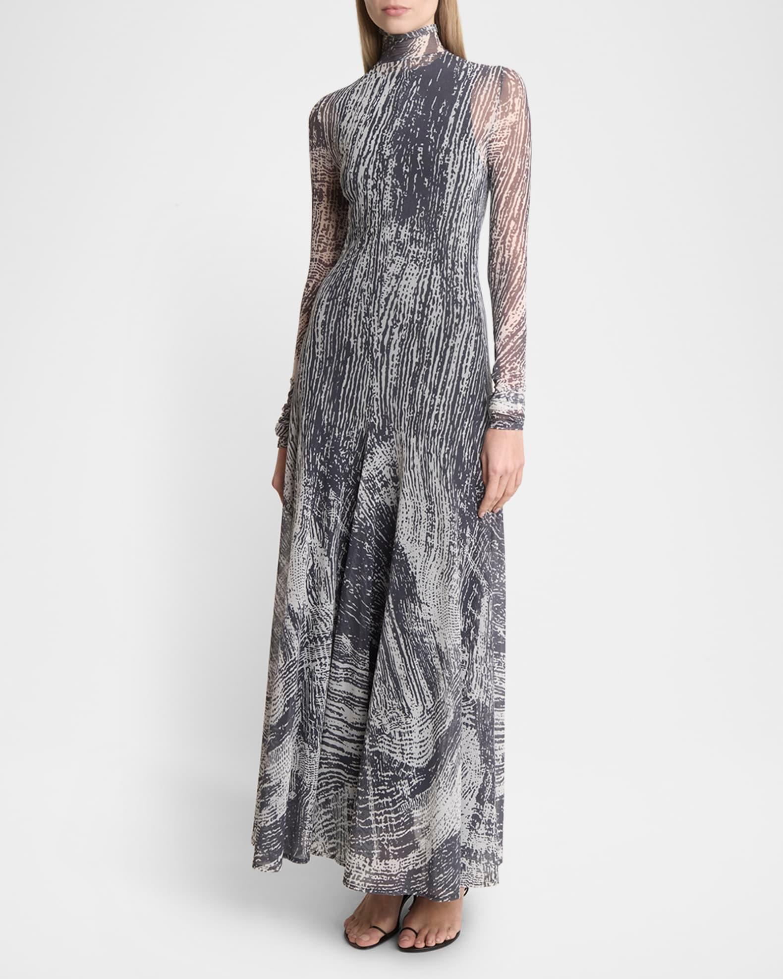 Gemma Printed Tulle Jersey Dress  Product Image