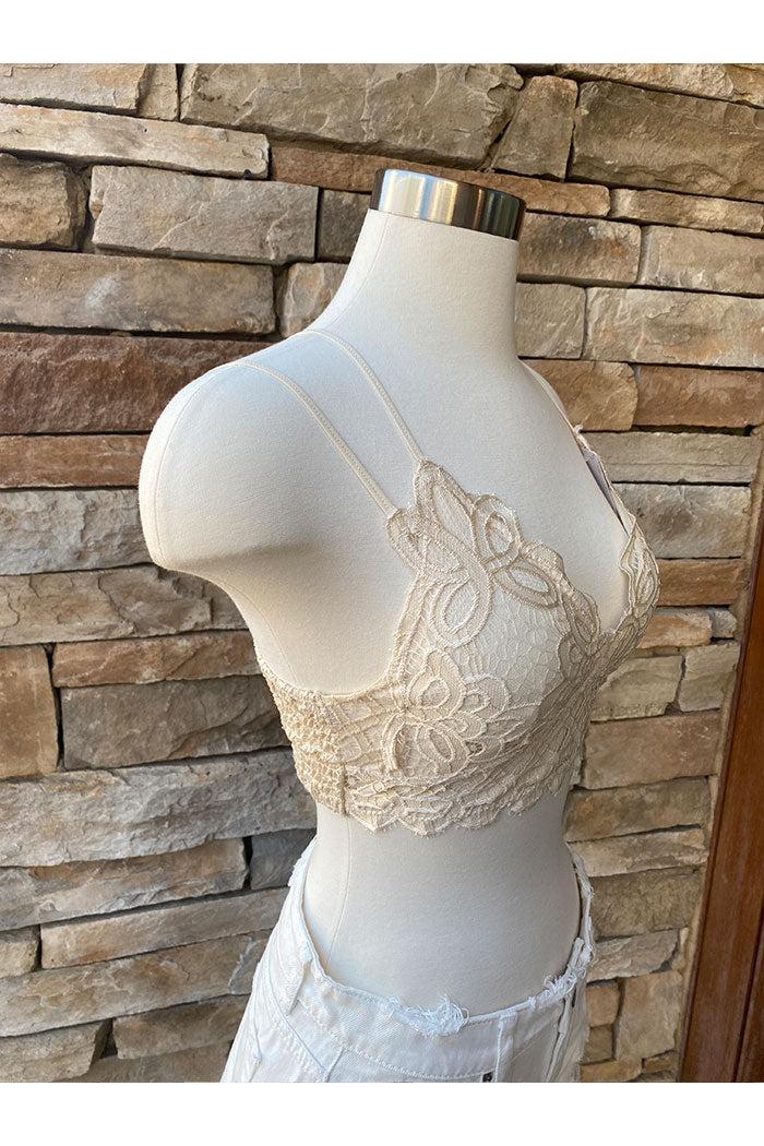 Adjustable Strap Crochet Lace Bralette Product Image