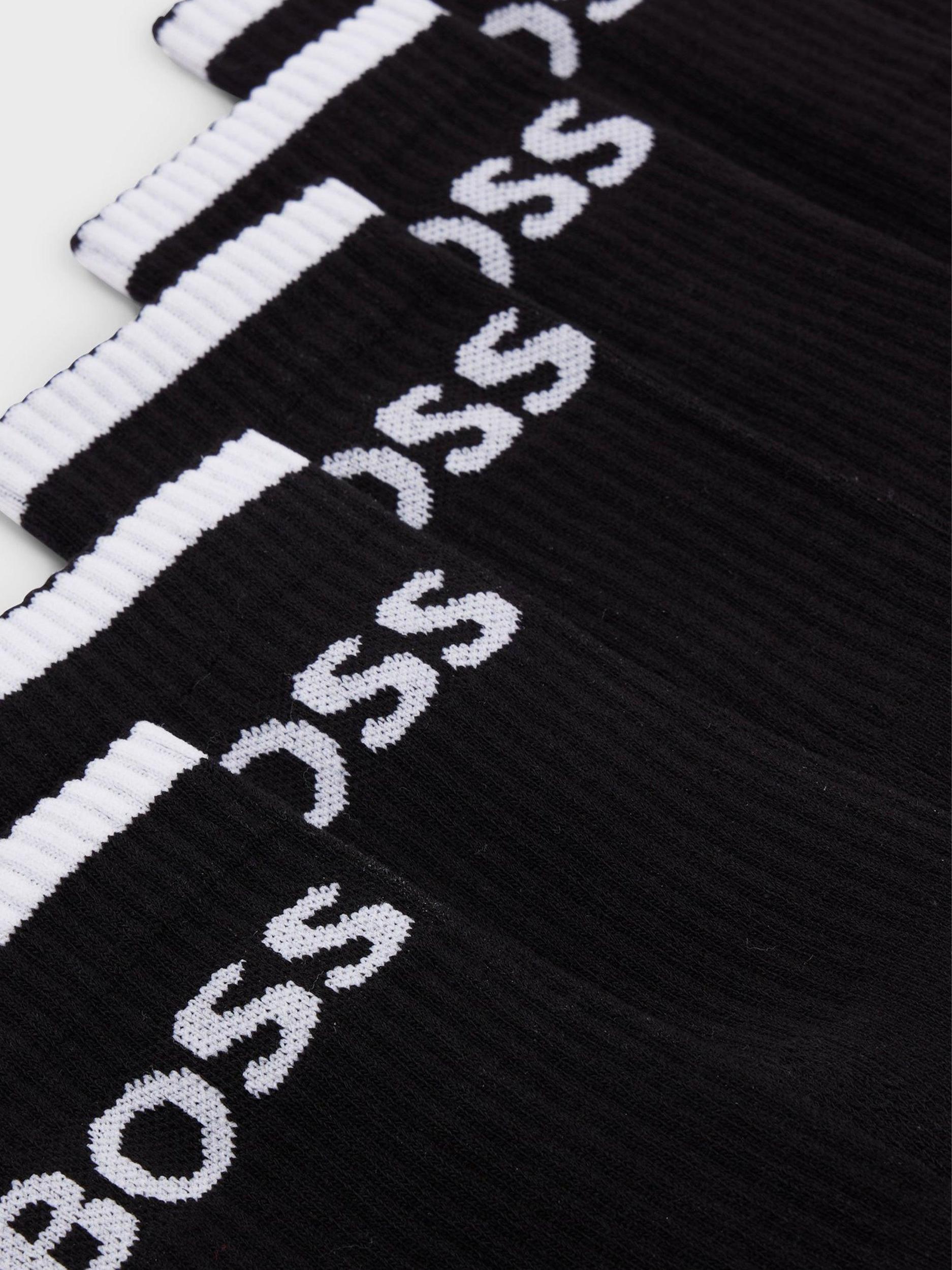 HUGO BOSS Six-pack Of Ribbed Short Socks In A Cotton Blend In White Product Image
