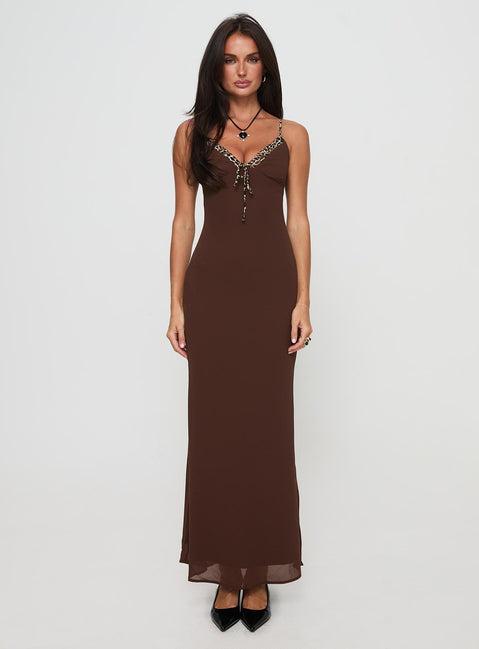 Moorey Maxi Dress Brown Product Image