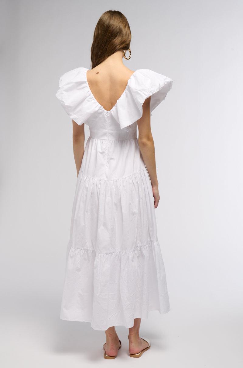 SUNDAY MARKET POPLIN CAP SLEEVE MAXI DRESS Product Image