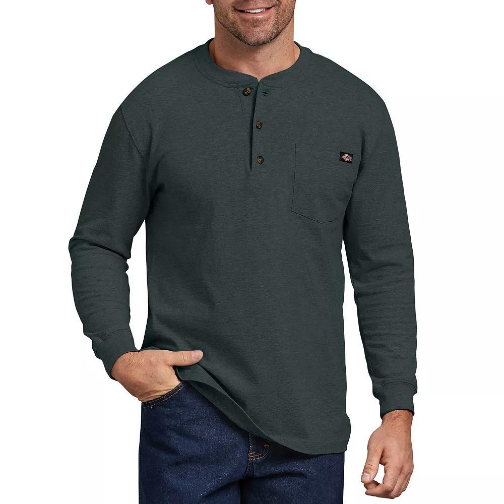 Men's Dickies Heavyweight Henley, Size: Large, Green Product Image