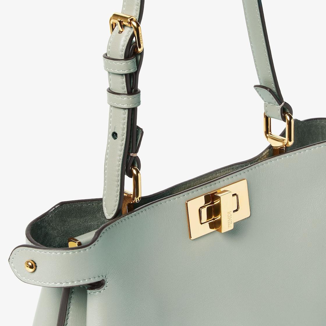 Peekaboo Soft SmallMatcha green leather bag Product Image