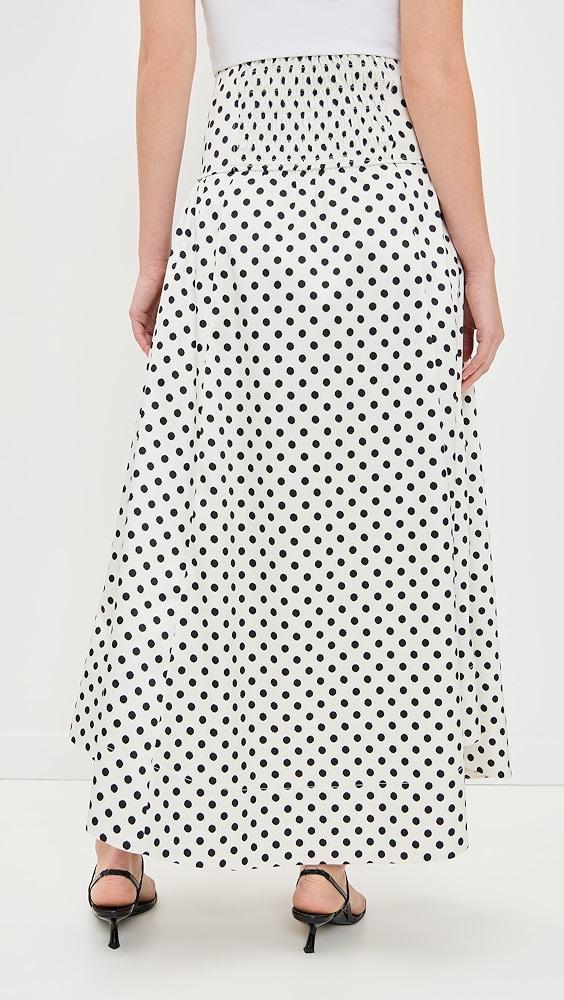 GANNI Printed Double Satin Long Pocket Skirt | Shopbop Product Image