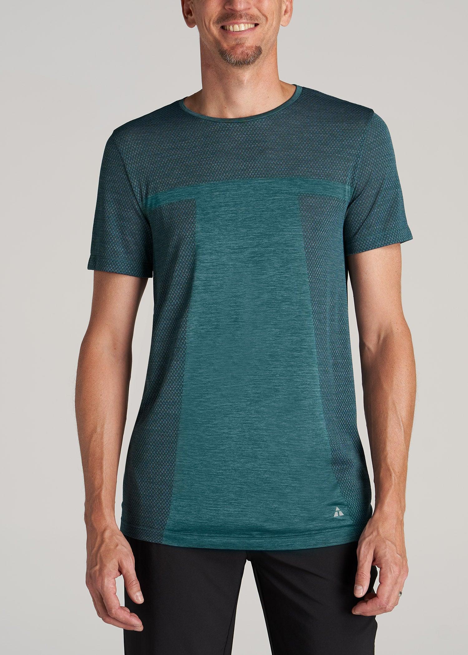 A.T. Performance MODERN-FIT Engineered Athletic Tall Tee in Teal Mix Product Image