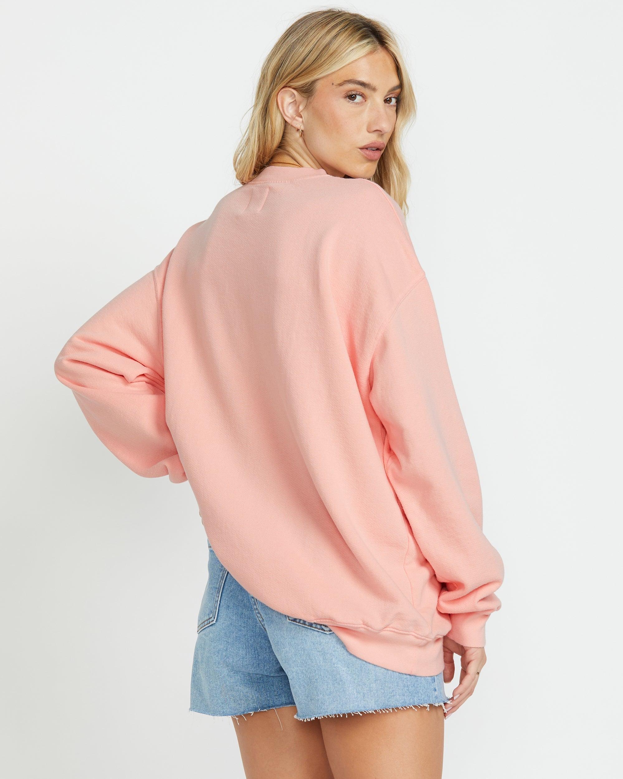 Ride In Crew Sweatshirt - Peach Kiss Female Product Image