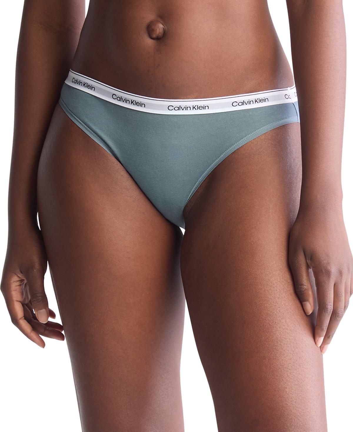 Calvin Klein Women's Modern Logo Bikini - Grey - L Product Image