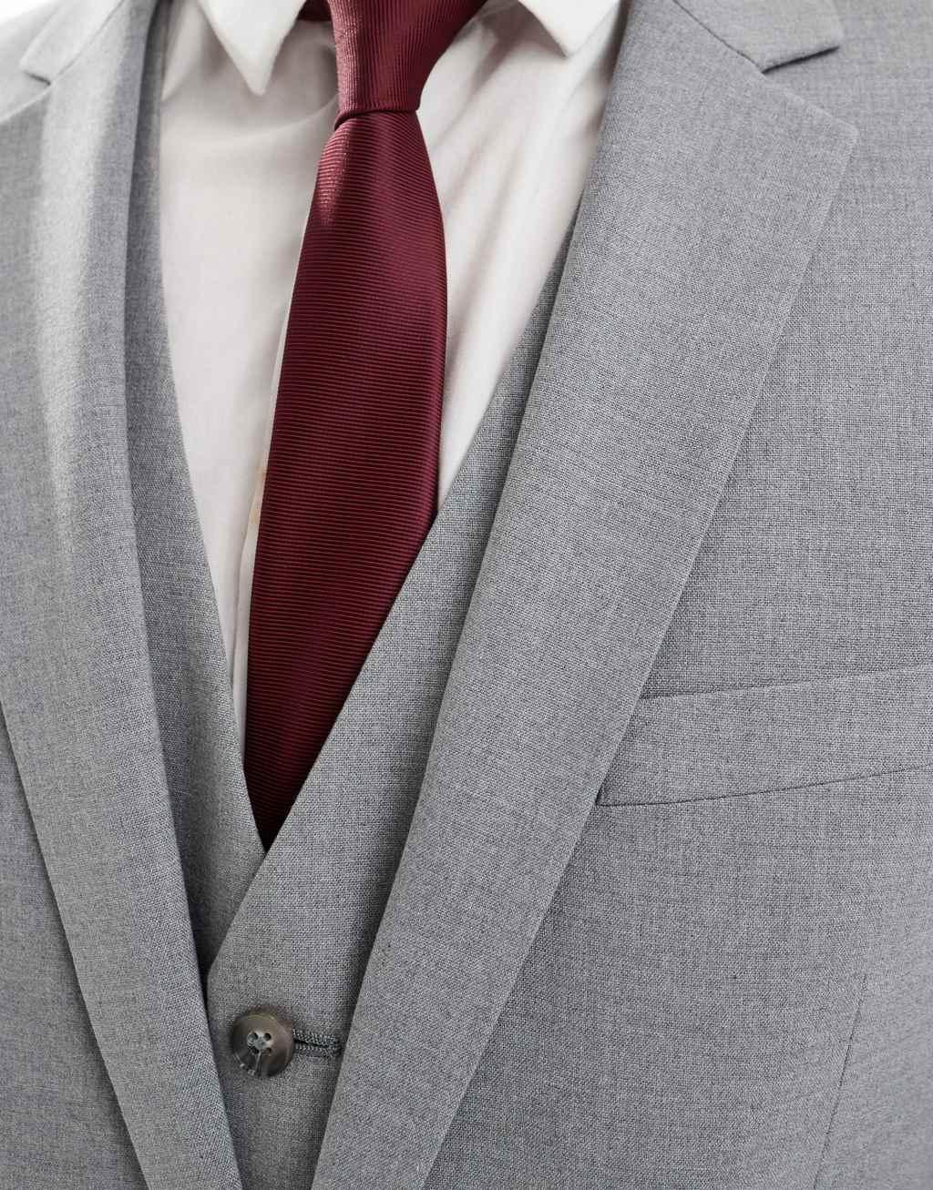 ASOS DESIGN skinny suit jacket in gray Product Image