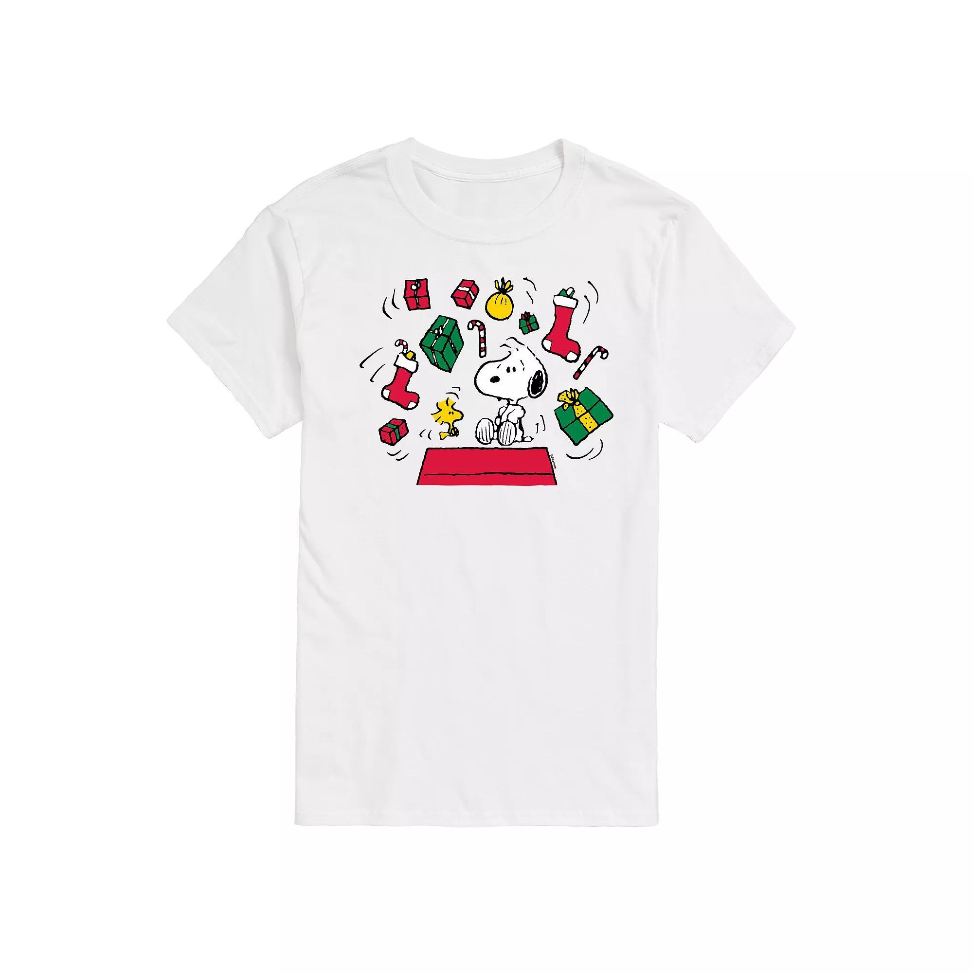 Big & Tall Peanuts Snoopy & Woodstock Christmas Graphic Tee, Mens Product Image