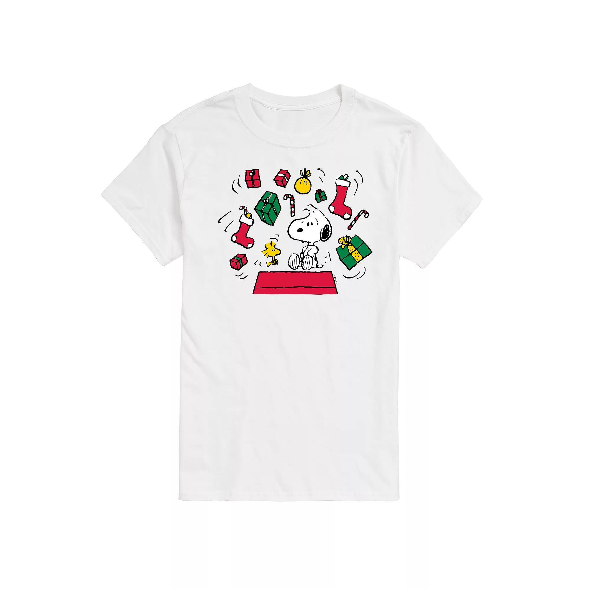 Big & Tall Peanuts Snoopy & Woodstock Christmas Graphic Tee, Mens Product Image