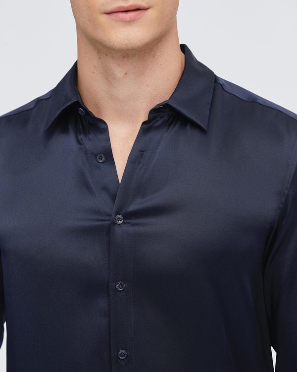 Mulberry Silk Basic Mens Shirt Product Image