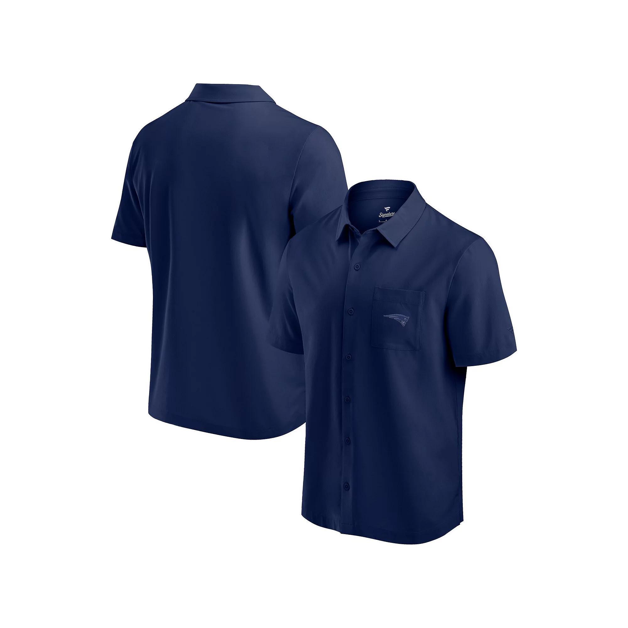 Mens Fanatics New England Patriots Front Office Button-Up Shirt Blue Product Image