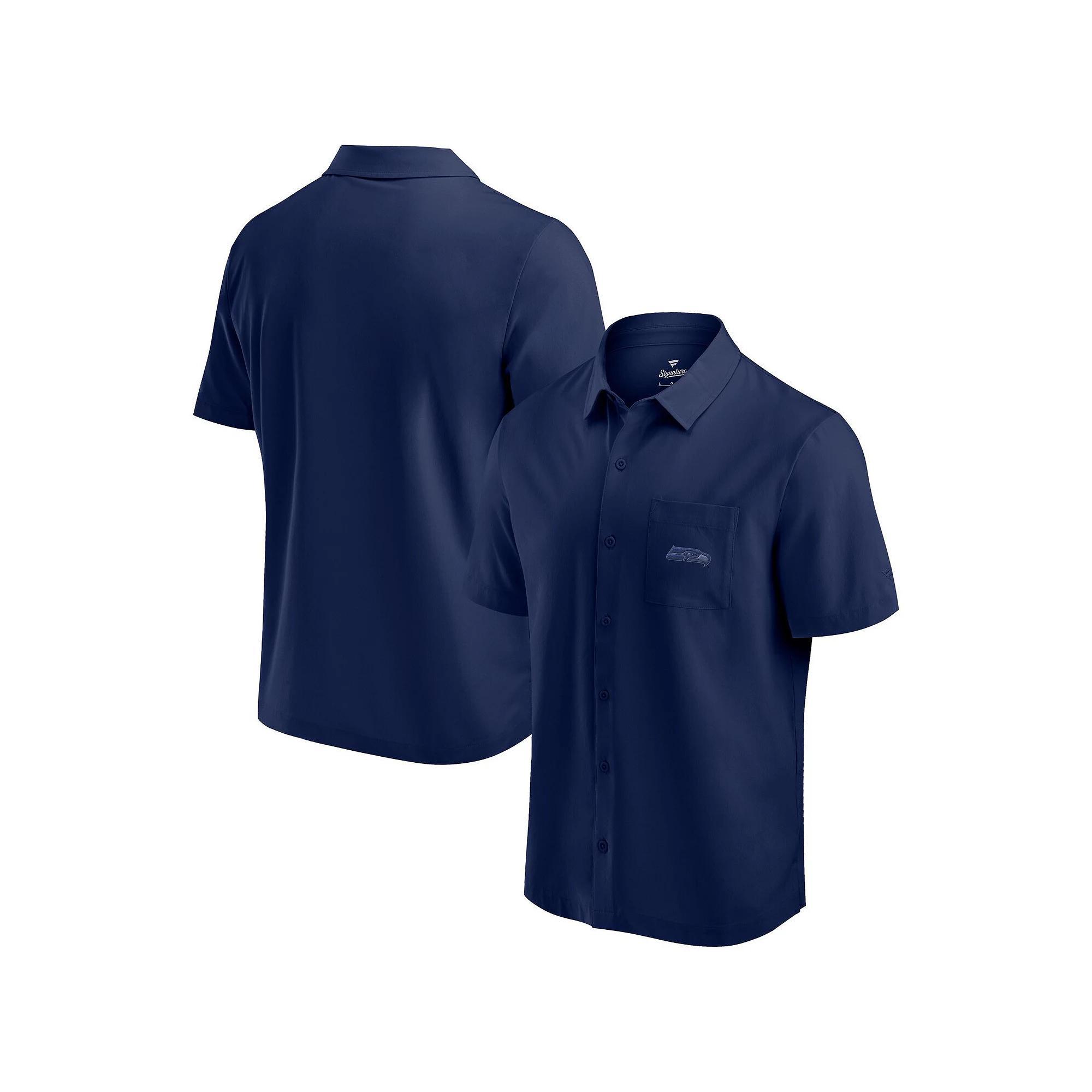 Mens Fanatics New England Patriots Front Office Button-Up Shirt Blue Product Image