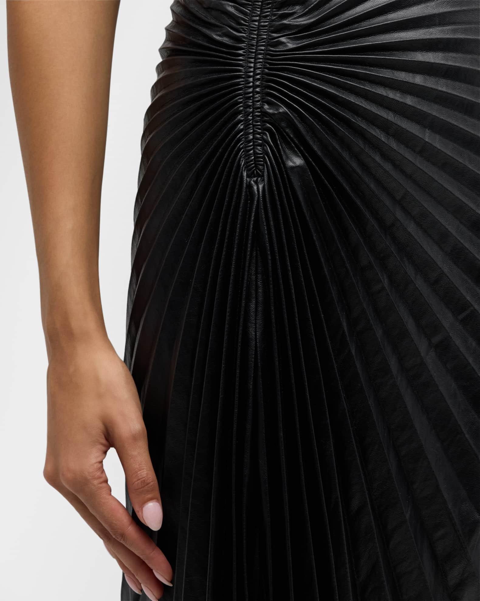 Tracy Pleated High-Low Midi Skirt Product Image