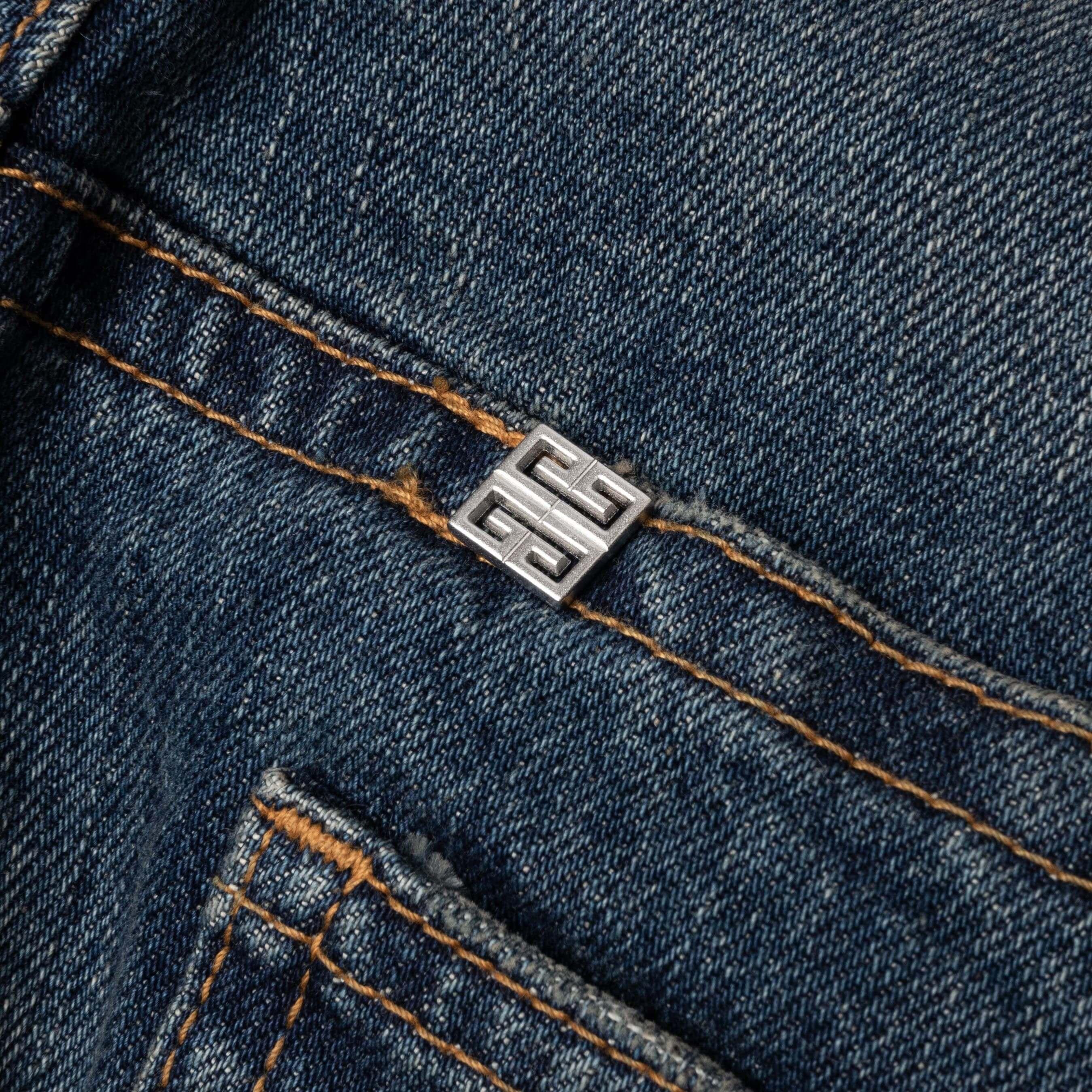 Distressed Denim Trousers - Indigo Blue Male Product Image