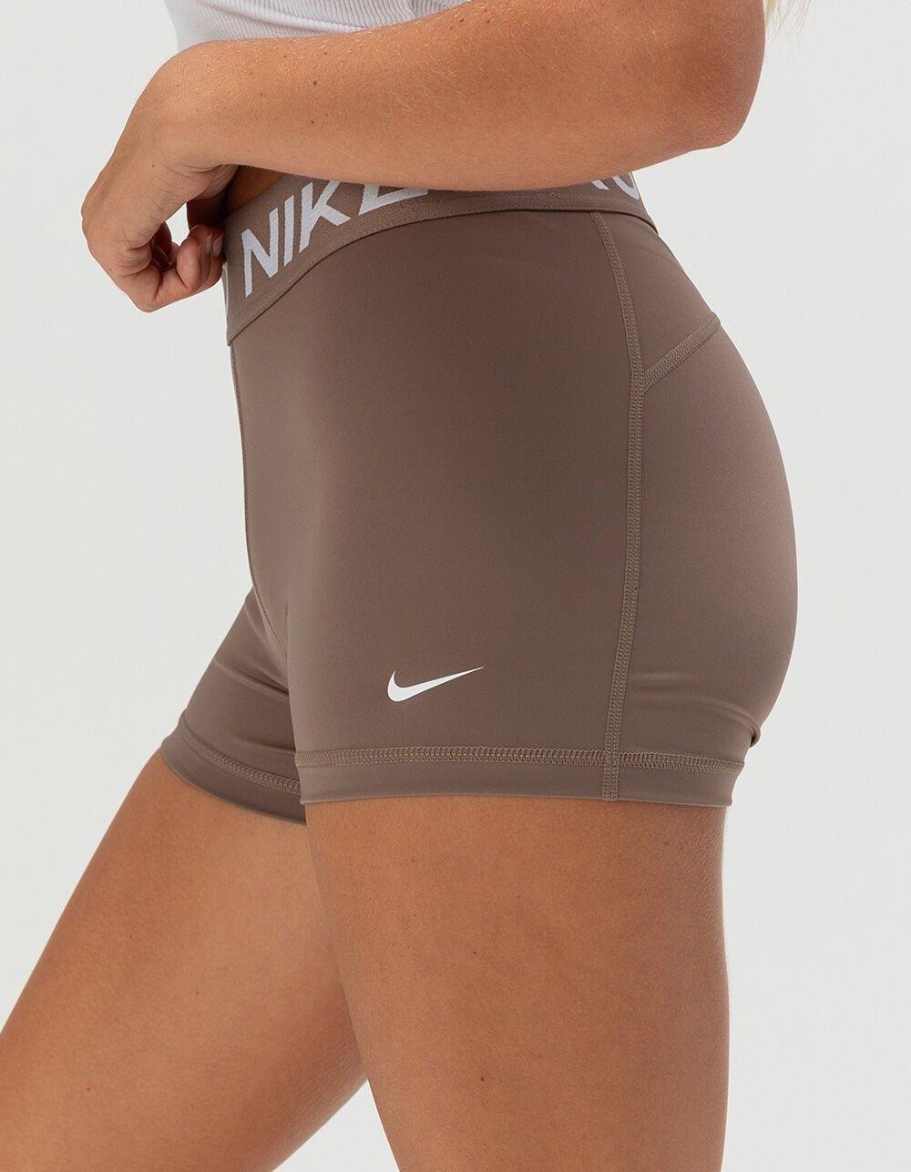 NIKE Pro Womens Compression Shorts - FADED BROWN Product Image