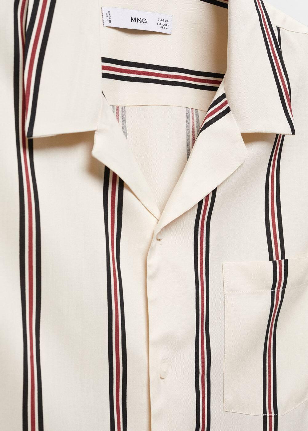 Mango Mens Striped Bowling Fluid Shirt Product Image