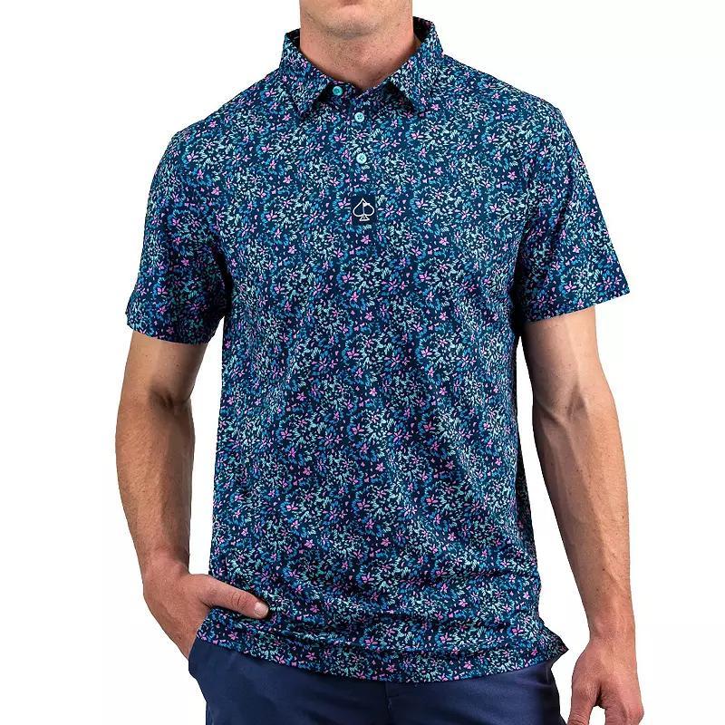 Pins and Aces Men's Golf Polo, Size: Small, Yale Blue Product Image