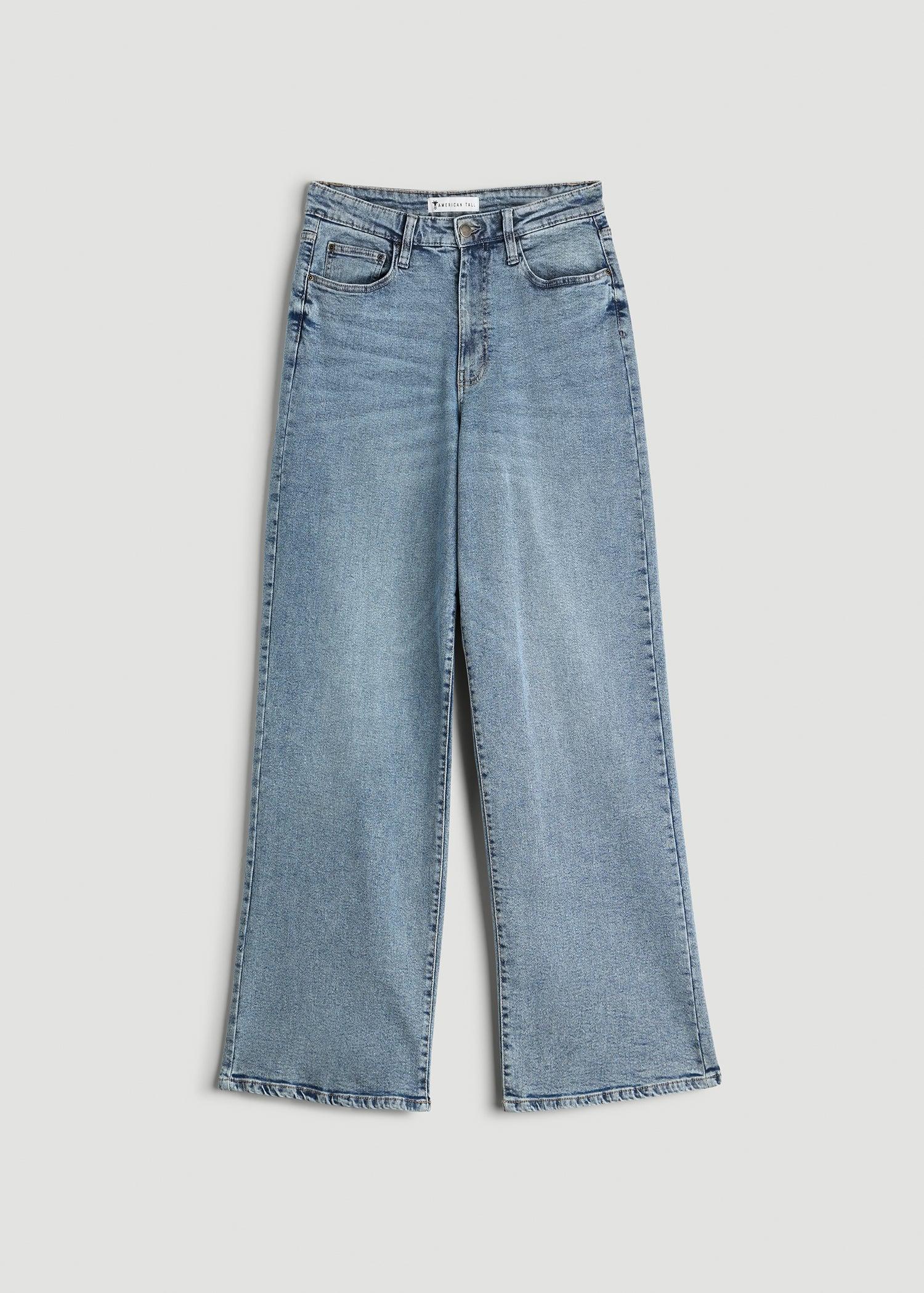 Stevie Wide Leg Jeans for Tall Women in Perfect Blue Product Image