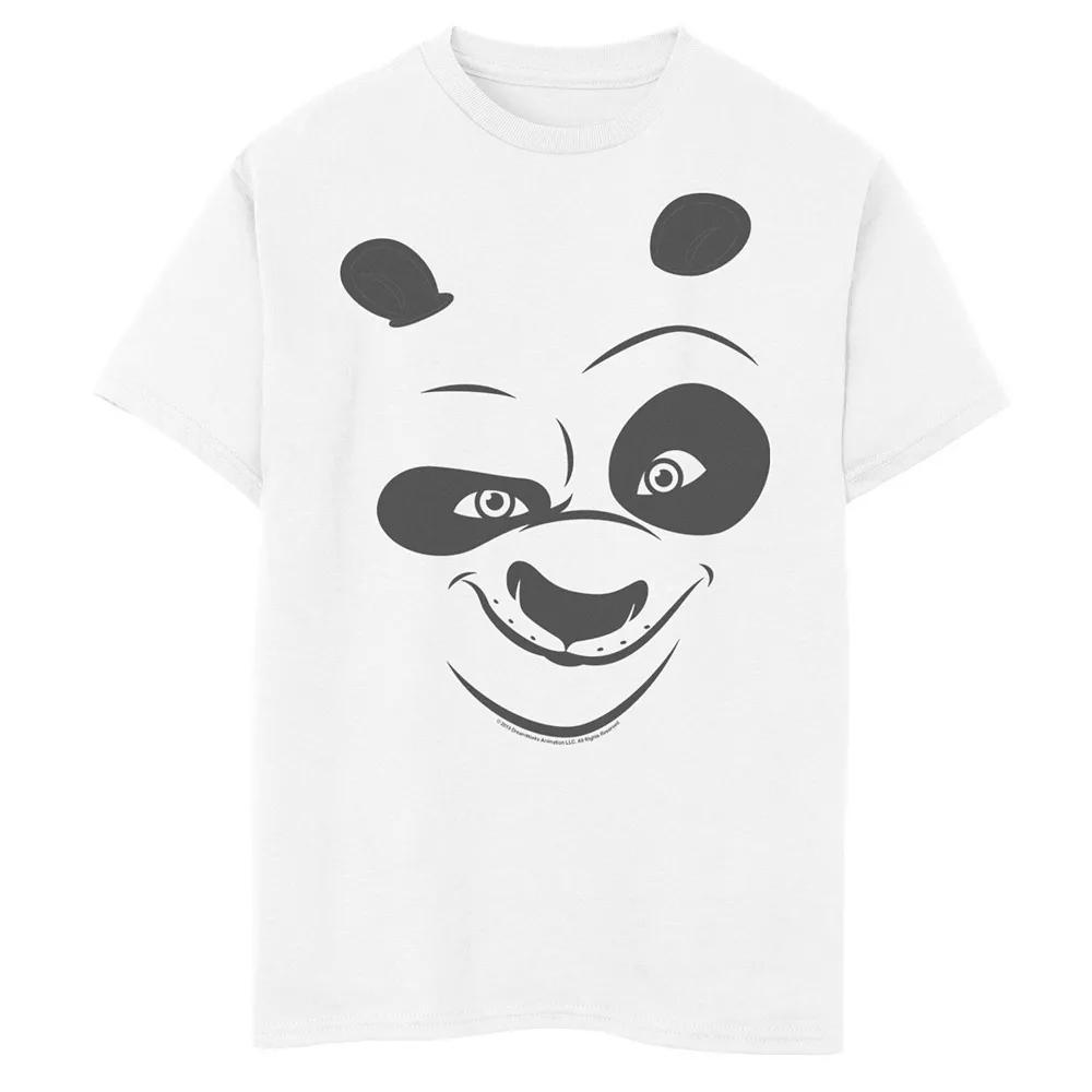 Men's Kung Fu Panda Po Face Costume Tee, Size: Small, White Product Image