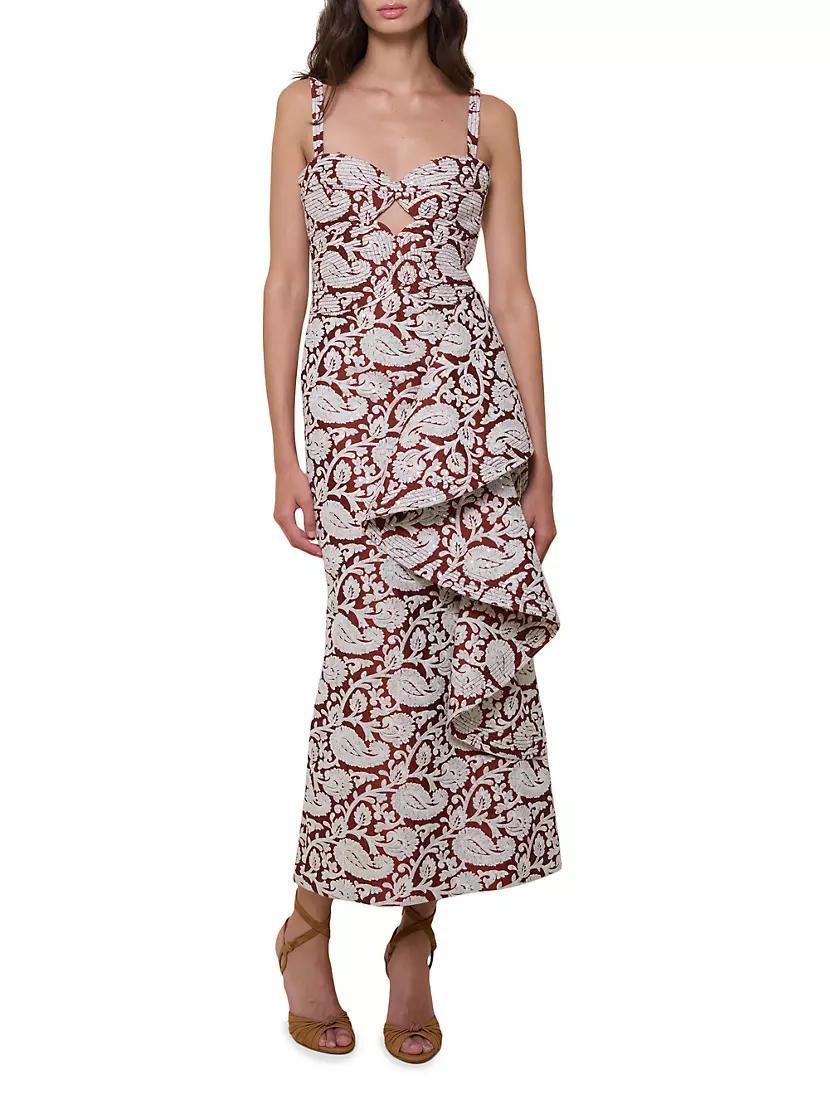 Galena Flamero Rhythm Paisley Jacquard Maxi Dress Product Image